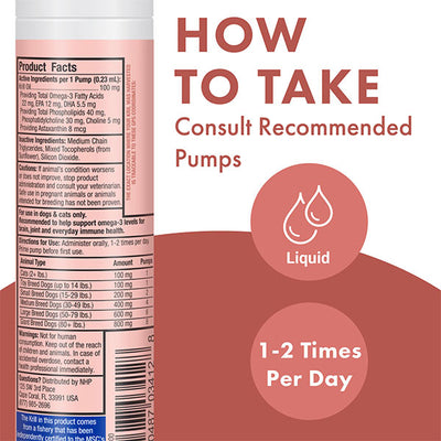 Dr Mercola Bark & Whiskers™ Krill Oil Liquid Pump for Cats & Dogs - Pet Vitamins & Supplements - Dr Mercola - Shop The Paw