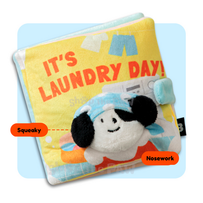Bite Me Laundry Day Book Nose Work Dog Toy - Toys - BiteMe - Shop The Paw
