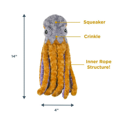 Tall Tails Rope Squeaky Dog Toy | Octopus - Dog Toys - Tall Tails - Shop The Paw