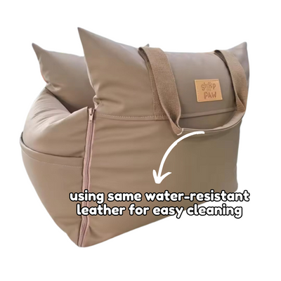 ShopThePaw Pet Car Seat - Matcha / Bagel