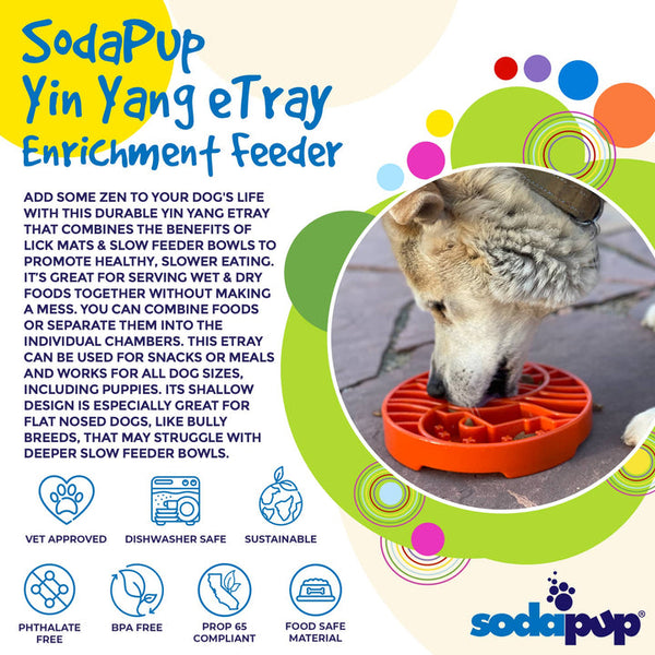 Sodapup - eBowl Enrichment Slow Feeder Bowl for Dogs - Yin Yang