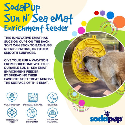 Sodapup - E-mat (Enrichment Licking Mat) with suction cups - Sun N Sea