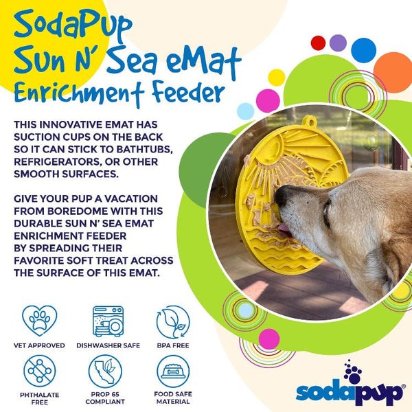 Sodapup - E-mat (Enrichment Licking Mat) with suction cups - Sun N Sea