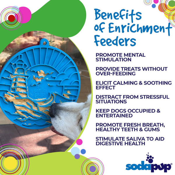 Sodapup - E-mat (Enrichment Licking Mat) with suction cups - Lighthouse