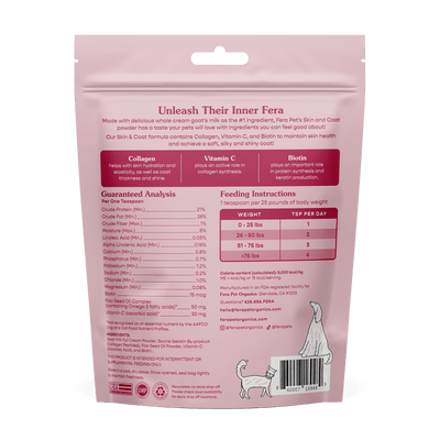 Fera Pet Organics Skin + Coat Goat Milk Topper for Dogs and Cats - Supplement - Fera Pet Organics - Shop The Paw
