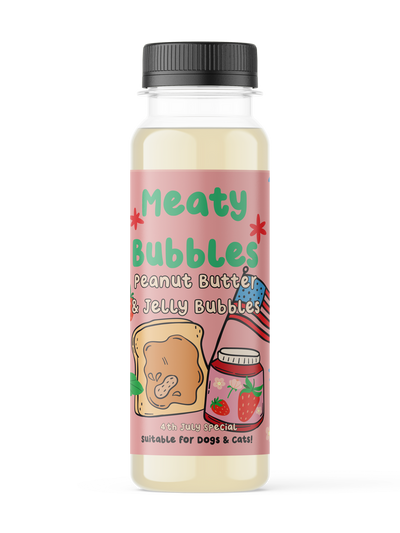 Meaty Bubbles - Peanut Butter Jelly Flavour Pet Friendly Bubbles