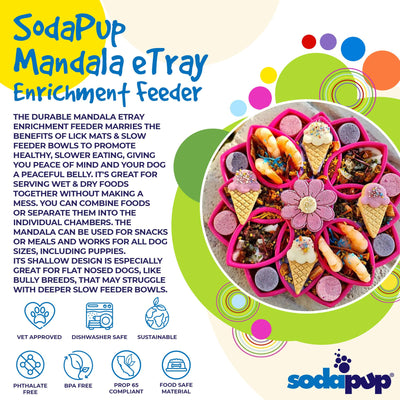Sodapup - eTray (Enrichment Tray) - Mandala Pink - Toys - Sodapup - Shop The Paw