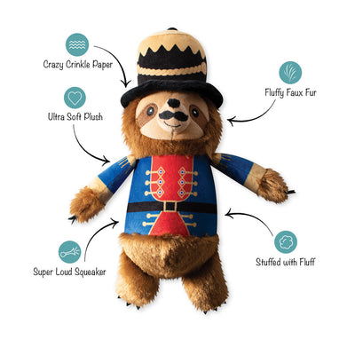 Fringe Studio Crush A Lot Sloth Plush Dog Toy - Toys - Fringe Studio - Shop The Paw