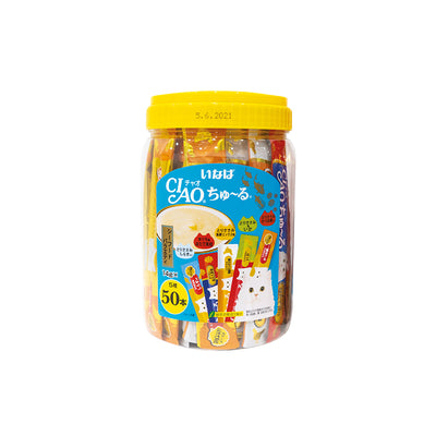 CIAO Chu-ru Seafood Festive Pack Cat Treat 14g X 50 - Cat Treats - CIAO - Shop The Paw