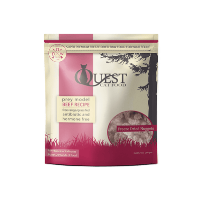 Quest Steve's Real Food Raw Freeze-Dried Cat Food - Beef Diet 284g - Food - Steve's Real Food - Shop The Paw
