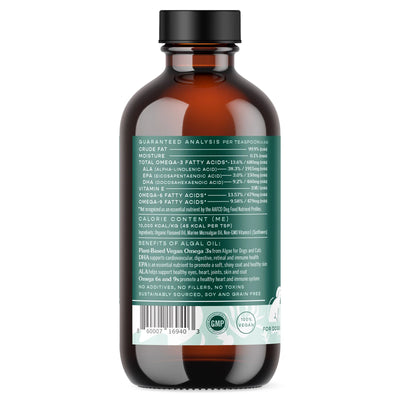 Fera Pet Organics Vegan Omega-3, 6, 9s Algae Oil Dogs & Cats (8oz) - Supplement - Fera Pet Organics - Shop The Paw