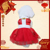 CNY White Furry Fluffy Dress - Dog Apparel - shopthepaw - Shop The Paw