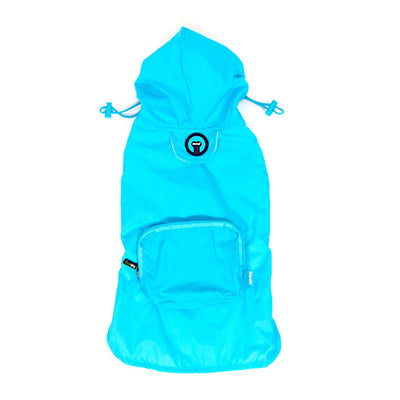 fabdog ® Packaway Raincoat | Blue - Dog Apparel - fabdog® - Shop The Paw