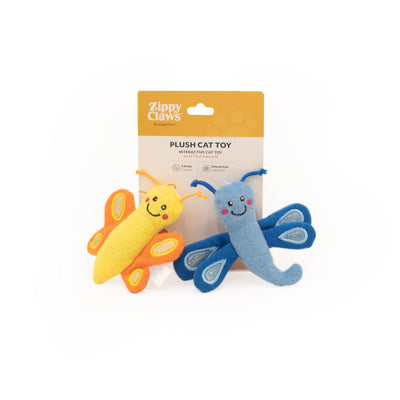 ZippyClaws 2-Pack - Butterfly and DragonFly Cat Toys - cat toys - ZippyClaws - Shop The Paw