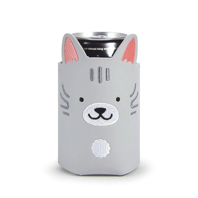 Howligans Bev Buddy - Cat Drink Sleeve - Gray Tabby - Can & Bottle Sleeves - Howligans - Shop The Paw