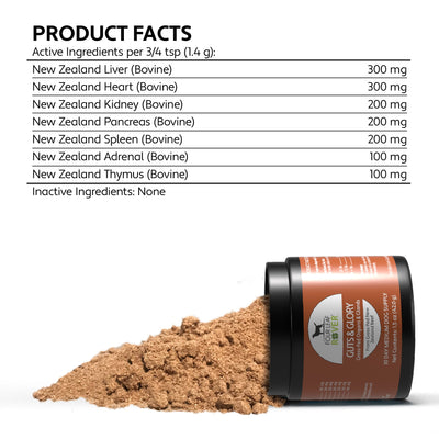 Four Leaf Rover Guts & Glory Grass-fed organs for Dogs - Supplement - Four Leaf Rover - Shop The Paw